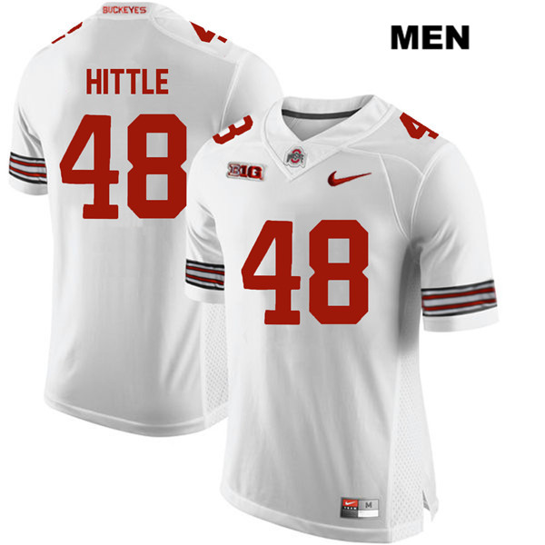 Ohio State Buckeyes Men's Logan Hittle #48 White Authentic Nike College NCAA Stitched Football Jersey GT19H16YO